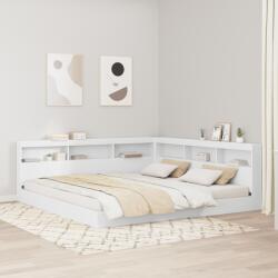 vidaXL Polcos ágy Fehér 180x200 cm Vágott fa (3335744)