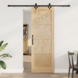 vidaXL csúszó ajtó hardver szettel 73.5x211 cm tömör fa fenyő (3333524)
