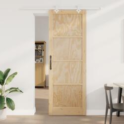 vidaXL Csúszó Ajtó Szerelvény Készlettel 83x232 cm Tömör Fenyőfa (3333564)