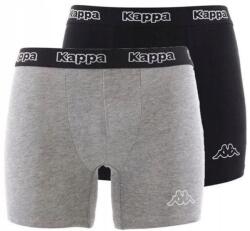 KAPPA Boxer rövidnadrág Kappa 2 -csomag fekete/szürke - Férfi kényelem L színes