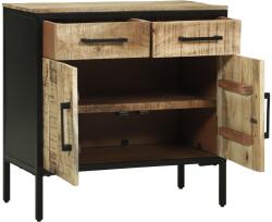 vidaXL büféasztal 70x35x70 cm Tömör durva fa mangó (374099)