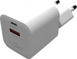 FIXED PD Rapid Charge Mini USB-C + USB - PD, QC 3.0, 20W, fehér ( )