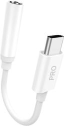 Dudao L16CPRO audio USB-C - mini jack 3.5mm adapter 0, 1m fehér (6970379617335) (L16CPro) (L16CPro)