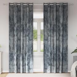 vidaXL Bársony Függöny 2 db Szemfüggönnyel Ezüstszürke 225x140 cm (4107650)