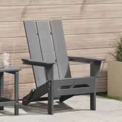 vidaXL Összecsukható Adirondack szék Világosszürke 74.5x80.5x90 cm HDPE (42006620)