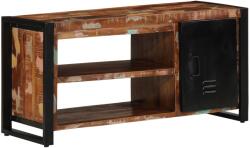 vidaXL Cipőpad Többszínű 100x40x50 cm Tömör újrahasznosított fa (4013602)