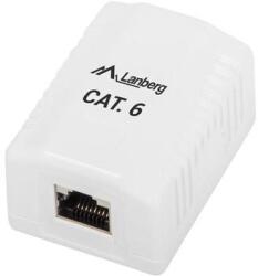 Lanberg FTP RJ45 CAT6 Árnyékolt csatlakozó doboz - Fehér (OS6-0001-W) (OS6-0001-W)
