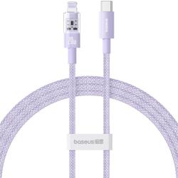 Baseus Gem USB-C apa - Lightning apa Adat és gyorstöltő kábel 1m - Lila (P10373001511-00) (P10373001511-00)
