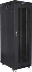 Lanberg FF01-8042-23BL 19" 42U SZÉL: 800mm MÉLY: 1000mm MAG: 2097mm lapraszerelt LCD hálós fémajtós fekete rack szekrény (FF01-8042-23BL) (FF01-8042-23BL)