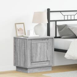 vidaXL Éjjeli asztal LED világítással Szürke Sonoma 44x34, 5x45 cm (869572)
