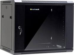 NETRACK 9U 19" fali rack szekrény 600x450mm levehető oldalú fekete (019-090-645-022) (019-090-645-022)