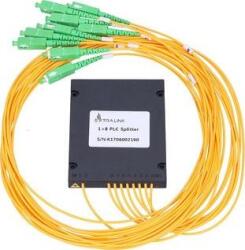 Extralink 1: 8 PLC SPLITTER SC/APC 2.0MM 1.5M G657A ABS MODULE Kábel elosztó/összekötő Fekete, Zöld, Sárga (EX. 7782) (EX.7782)