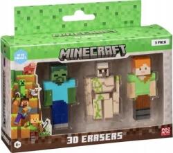 HP Mojang Studios 3 darabos Minecraft 3D radírfigura készlet - C Verzió (MC4021C) (MC4021C)