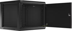Lanberg 19" Fali rack szekrény 9U 600x600mm - Fekete (WF01-6609-00B) (WF01-6609-00B)