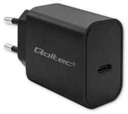 Qoltec 52376 Super Quick 1x USB Type-C Hálózati töltő - Fekete (20W) (52376) (52376)