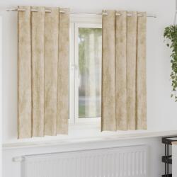 vidaXL Velúr Függönyök 2 db Szemfüggönnyel Krém 175x140 cm (4107664)