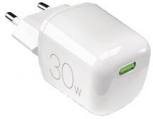 SBS Puro GaN USB-C Hálózati töltő - Fehér (30W) (PUFCMTCUSBC30WGWHI) (PUFCMTCUSBC30WGWHI)