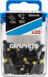 GRAPHITE 56H546 Torziós Ütvecsavarozó Bit Tx25 X 25mm, 20db ( )