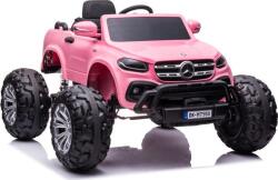 LEAN Toys Mercedes DK-MT950 4x4 12 V Elektromos Kisautó 9828 - LCD Kijelzővel, Nyitható Ajtókkal, Szülői Távirányítóval, Rózsaszín (9828-uniw) (9828-uniw)