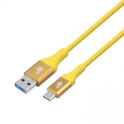 TB AKTBXKU3CPREM2Y USB-A apa - USB-C apa 3.0 Adat és töltőkábel - Sárga (2m) (AKTBXKU3CPREM2Y) (AKTBXKU3CPREM2Y)