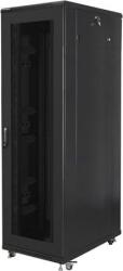 Lanberg FF01-8042-23B 19" 42U SZÉL: 800mm MÉLY: 1000mm MAG: 2047mm lapraszerelt hálós fémajtós fekete rack szekrény (FF01-8042-23B) (FF01-8042-23B)