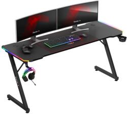 Huzaro Hero 4.8 RGB Gamer asztal 160 x 60 x 74 cm - Fekete (HZ-HERO 4.8 RGB) (HZ-HERO 4.8 RGB)