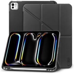 Tech-Protect Apple iPad Pro 13 (2024) tablet tok (SmartCase) on/off funkcióval, Apple Pencil tartóval - Tech-Protect Origami - fekete (ECO csomagolás) (TP308583) (TP308583) - xupe