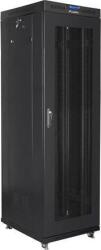 Lanberg 19" szabadon álló rack szekrény 42U/600X800 perforált ajtó, lapraszerelt, LCD kijelző, fekete V2 (FF01-6842-23BL) (FF01-6842-23BL)