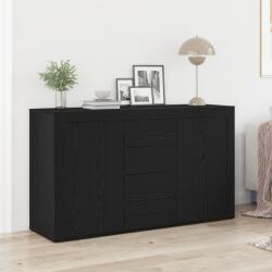 vidaXL Oldalszekrény Fekete tölgy Szerelt fa 120 x 36 x 69 cm Tárolás (3333865)