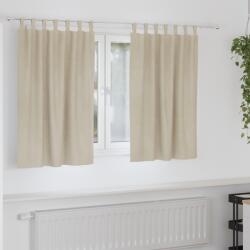 vidaXL Függönyök Sötétítő Hurokkal 2 db Krém Bársony (4107188) - vidaxl