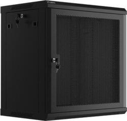 Lanberg 19" fali rack szekrény 12U/600X450 perforált ajtó, lapraszerelt, fekete (WF01-6412-23B) (WF01-6412-23B)