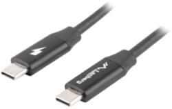 Lanberg CA-CMCM-40CU-0005-BK USB-C apa - USB-C apa Kábel 0.5m - Fekete (CA-CMCM-40CU-0005-BK) (CA-CMCM-40CU-0005-BK)
