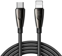 JOYROOM Pioneer USB-C apa - Lightning apa Adat és Töltő kábel - Fekete (1, 2m) (SA31-CL3 1.2M-BLACK) (SA31-CL3 1.2M-BLACK)