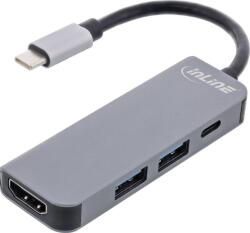 InLine 33271H hálózati csatlakozó USB 3.2 Gen 1 (3.1 Gen 1) Type-C 5000 Mbit/s Szürke (33271H) (33271H)