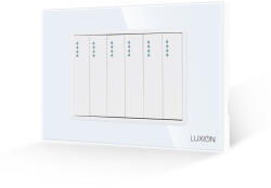 Luxion Intrerupator Mecanic 6 Posturi LUXION cu Rama din Sticla, Standard Italian, 3M
