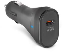 SBS TECRPD65W USB Type-C Autós töltő - Fekete (65W) (TECRPD65W) (TECRPD65W)