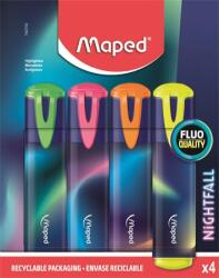 Maped Nightfall 1-5 mm Szövegkiemelő készlet - Vegyes színek (4 db / csomag) (740700) (740700)