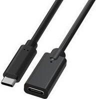 TB AKTBXIAPCCTB10B USB-C apa - USB-C/Thunderbolt anya Hosszabbító kábel - Fekete (1m) (AKTBXIAPCCTB10B) (AKTBXIAPCCTB10B)