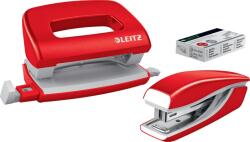 Leitz WOW 10 lap piros mini tűzőgép és lyukasztó szett (55612026) (55612026) - xupe