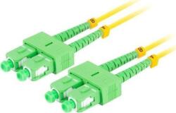Lanberg Optikai patch SM SC/APC-SC/APC duplex 10m LSZH G657A1 3.0mm sárga (FO-SASA-SD11-0100-YE) (FO-SASA-SD11-0100-YE)