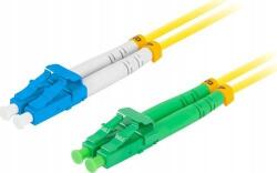 Lanberg Optikai patch SM LC/APC-LC/UPC duplex 1m LSZH G657A1 3.0mm sárga (FO-LALU-SD11-0010-YE) (FO-LALU-SD11-0010-YE)