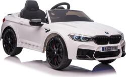 LEAN Toys BMW M5 DRIFT 24 V Elektromos Kisautó 9589 - 2x200 W, 2.4 GHz, Szülői Távirányítóval, Nyitható Ajtóval, EVA Kerekekkel, Fehér (9589) (9589)