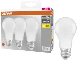OSRAM LED fényforrás E27 8.5W 3db/cs (4099854046797) (4099854046797) (4099854046797)