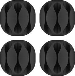 Goobay 3-utas kábelrendező korong 4db - Fekete (70398) (70398)
