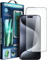 Partner Tele. com 5D Full Glue Tempered Glass for iPhone 16 tempered glass kijelzővédő üvegfólia felhelyező kerettel, fekete ( )