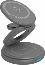 RaidSonic Raidsonic 3-in-1 univerzális vezeték nélküli töltő adapter szürke (IB-SH101-CH) (IB-SH101-CH)