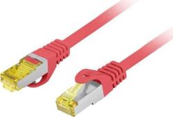 Lanberg Patch kábel CAT. 6a S/FTP LSZH 1.5m piros, réz (PCF6A-10CU-0150-R) (PCF6A-10CU-0150-R)