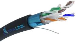 Extralink EX. 22523 F/UTP Cat6 Beltéri Patch kábel 50m - Fekete (EX. 22523) (EX.22523)