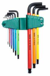 SATA Imbuszkulcs Színes Extra Hosszú Golyóval 1, 5 - 10 mm 9 db-os készlet (ST09101CHBSJ) (ST09101CHBSJ)