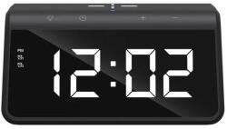 Havit W320 6 az 1-ben Vezeték nélküli Töltő + Digitális óra 10W - Fekete (W320 BLACK) (W320 BLACK)